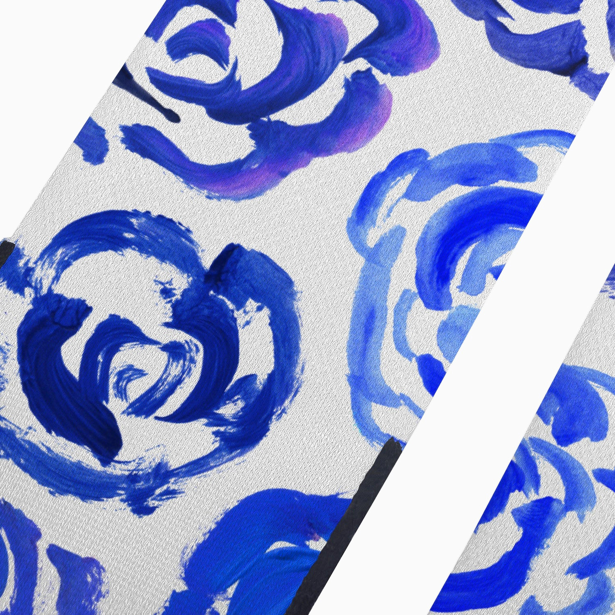 Blue flower socks Unisex dark&nbsp;blue flower blossom sports socks for women and men&nbsp;Cute art socks | High performance sports socks |&nbsp; Cool socks for guys | Unique socks for men | Best socks for sweaty feet | Moisture wicking socks for running | Cute workout socks for women | Sweat wicking gym socks | Anti-blister sports socks | Novelty running socks | Seamless toe athletic socks