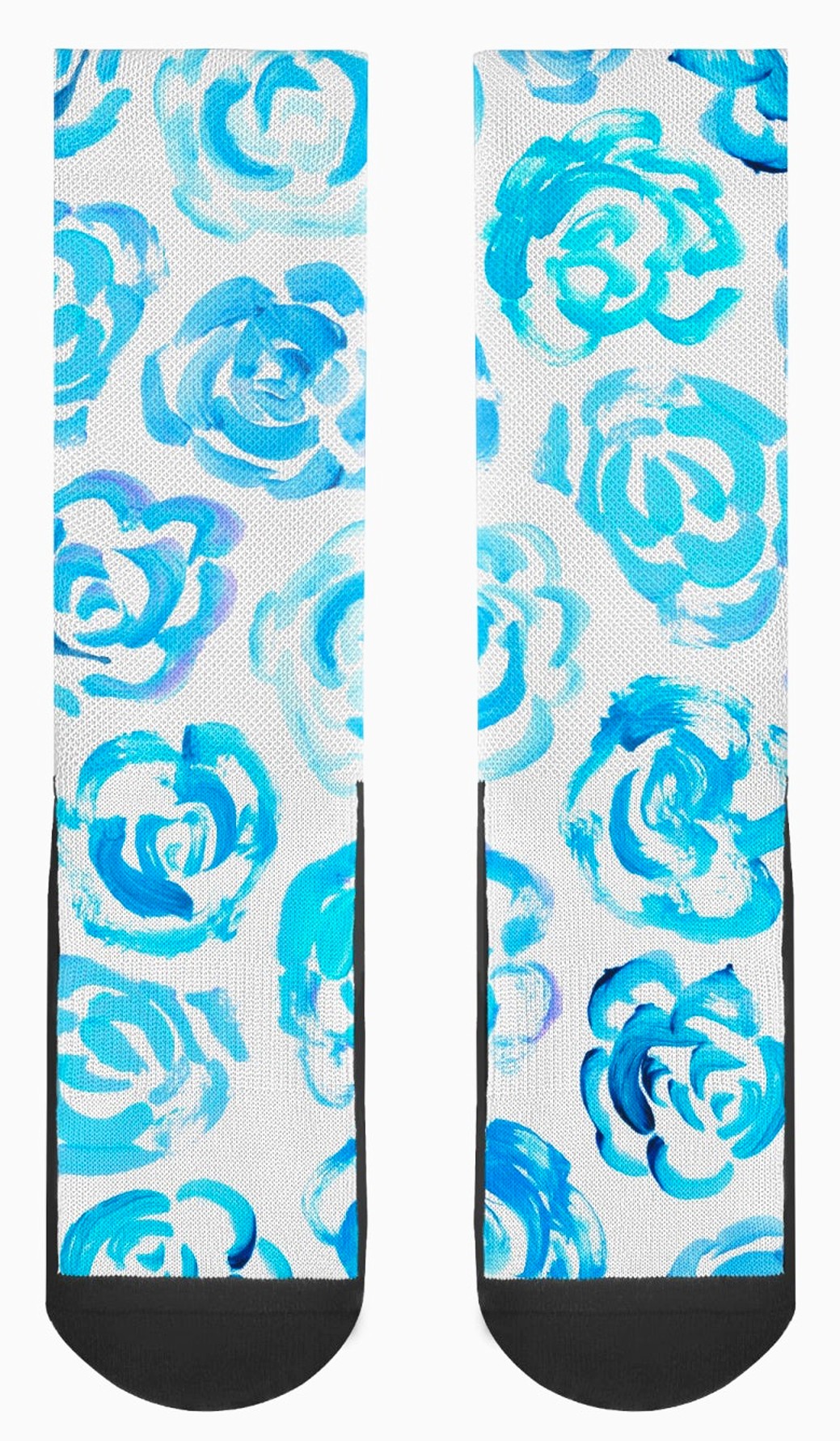 Blue flower socks 🩵🧦 Unisex light&nbsp;blue flower blossom sports socks for women and men&nbsp;  Cute art socks | High performance sports socks |&nbsp; Cool socks for guys | Unique socks for men | Best socks for sweaty feet | Moisture wicking socks for running | Cute workout socks for women | Sweat wicking gym socks | Anti-blister sports socks | Novelty running socks | Seamless toe athletic socks