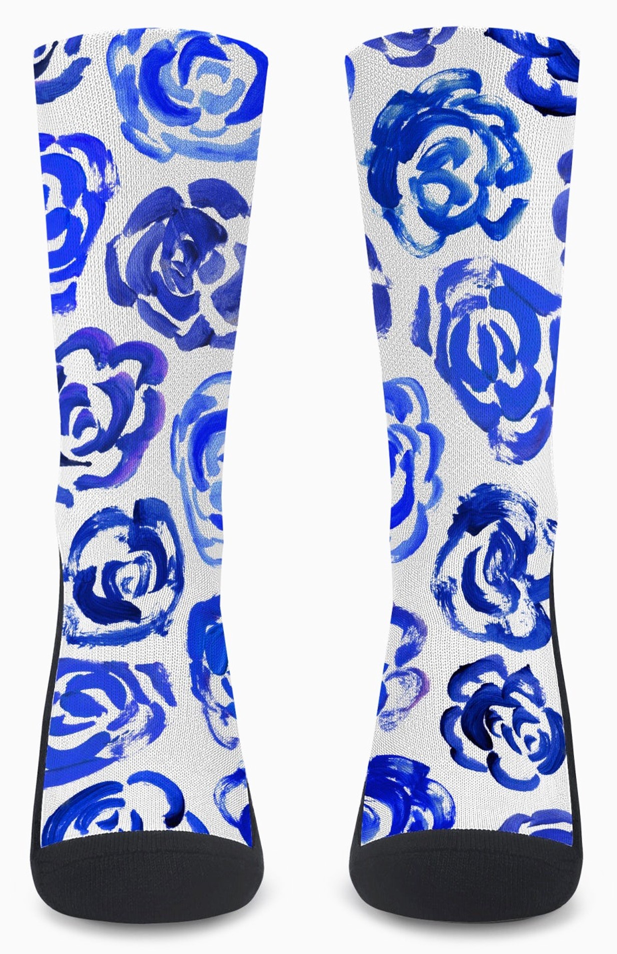 Blue flower socks Unisex dark&nbsp;blue flower blossom sports socks for women and men&nbsp;Cute art socks | High performance sports socks |&nbsp; Cool socks for guys | Unique socks for men | Best socks for sweaty feet | Moisture wicking socks for running | Cute workout socks for women | Sweat wicking gym socks | Anti-blister sports socks | Novelty running socks | Seamless toe athletic socks