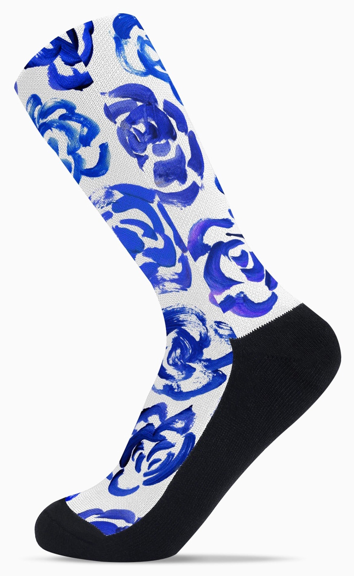 Blue flower socks Unisex dark&nbsp;blue flower blossom sports socks for women and men&nbsp;Cute art socks | High performance sports socks |&nbsp; Cool socks for guys | Unique socks for men | Best socks for sweaty feet | Moisture wicking socks for running | Cute workout socks for women | Sweat wicking gym socks | Anti-blister sports socks | Novelty running socks | Seamless toe athletic socks