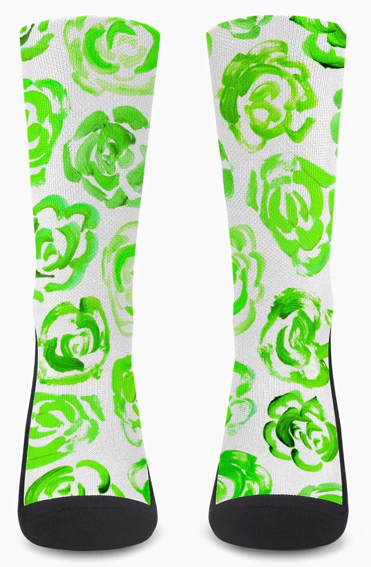 Green flower socks | Unisex light green flower blossom sports socks for women and men | Cute art socks | Cool socks for guys | Unique socks for men | Best socks for sweaty feet | Moisture wicking socks for running | Cute workout socks for women | Sweat wicking gym socks | High performance sports socks | Anti-blister sports socks | Novelty running socks | Seamless toe athletic socks