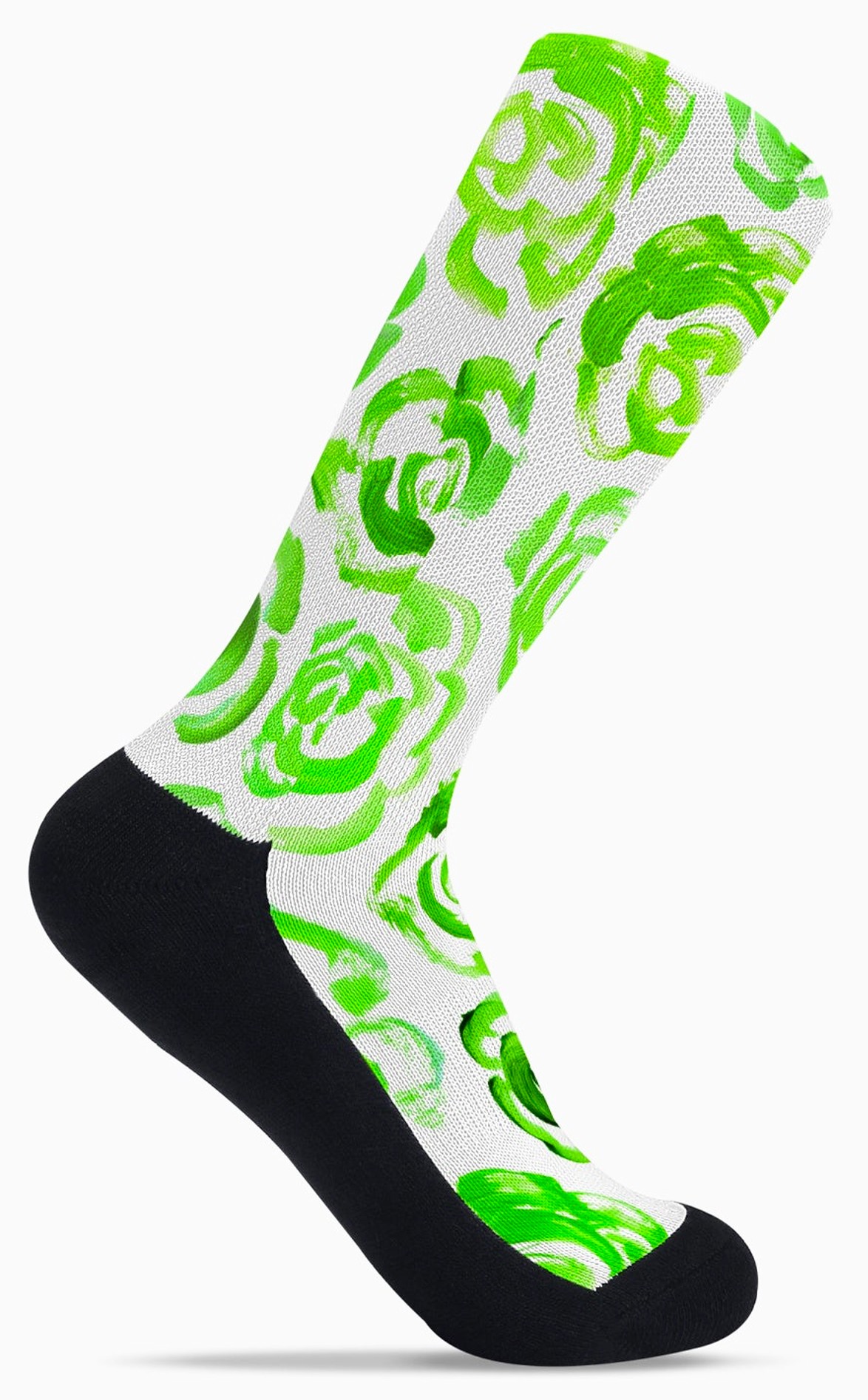 Green flower socks | Unisex light green flower blossom sports socks for women and men | Cute art socks | Cool socks for guys | Unique socks for men | Best socks for sweaty feet | Moisture wicking socks for running | Cute workout socks for women | Sweat wicking gym socks | High performance sports socks | Anti-blister sports socks | Novelty running socks | Seamless toe athletic socks