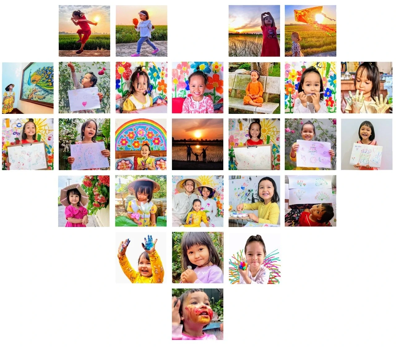 Kid artist Mia Mai photo collage