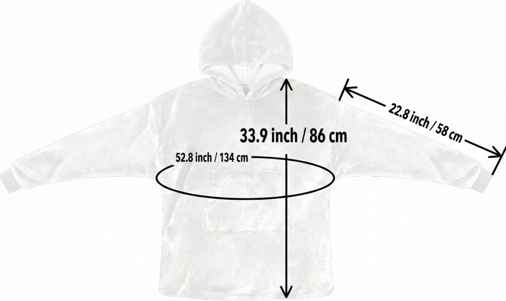 measurments of the flower hoodie