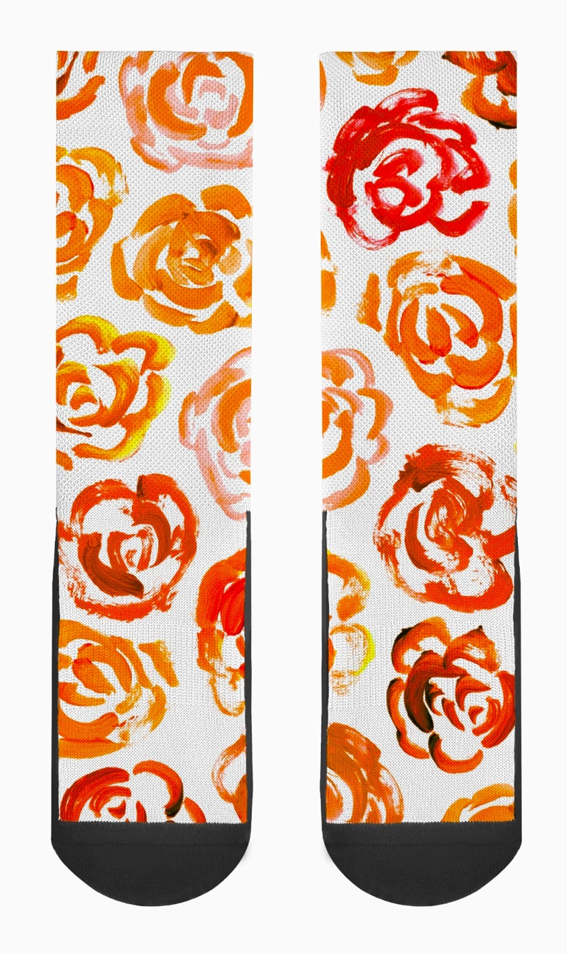 Orange flower socks | Unisex orange flower blossom sports socks for women and men | Cute art socks | Cool socks for guys | Unique socks for men | Best socks for sweaty feet | Moisture wicking socks for running | Cute workout socks for women | Sweat wicking gym socks | High performance sports socks | Anti-blister sports socks | Novelty running socks | Seamless toe athletic socks