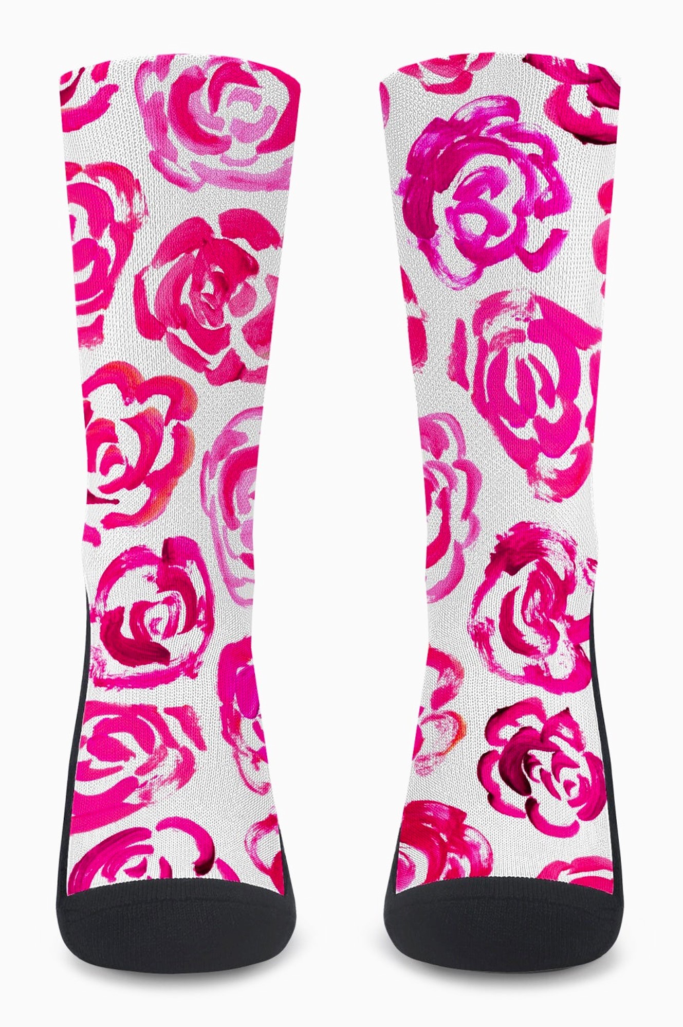 Pink flower socks | Unisex dark&nbsp;pink flower blossom sports socks for women and men&nbsp;| Cute art socks | High performance sports socks |&nbsp; Cool socks for guys | Unique socks for men | Best socks for sweaty feet | Moisture wicking socks for running | Cute workout socks for women | Sweat wicking gym socks | Anti-blister sports socks | Novelty running socks | Seamless toe athletic socks