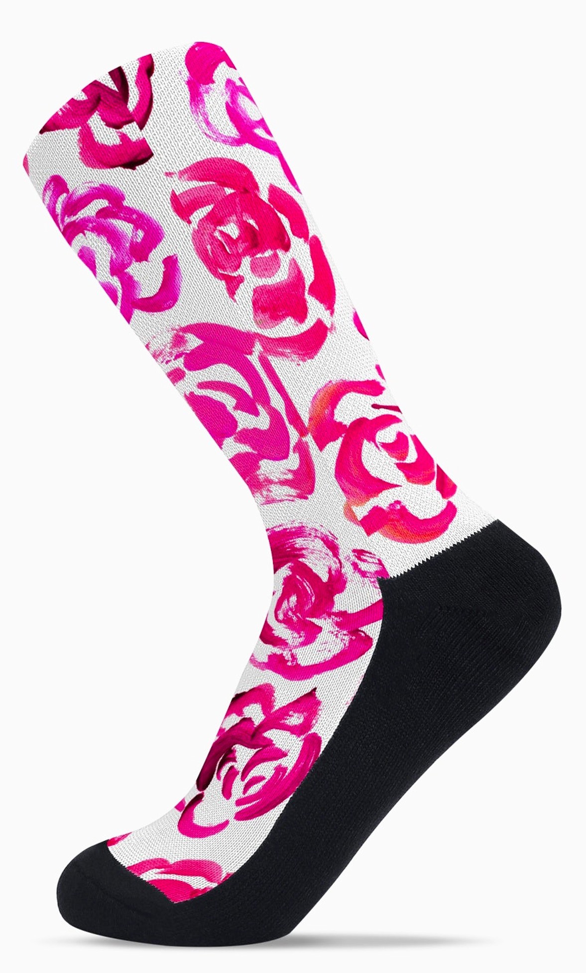 Pink flower socks | Unisex dark&nbsp;pink flower blossom sports socks for women and men&nbsp;| Cute art socks | High performance sports socks |&nbsp; Cool socks for guys | Unique socks for men | Best socks for sweaty feet | Moisture wicking socks for running | Cute workout socks for women | Sweat wicking gym socks | Anti-blister sports socks | Novelty running socks | Seamless toe athletic socks