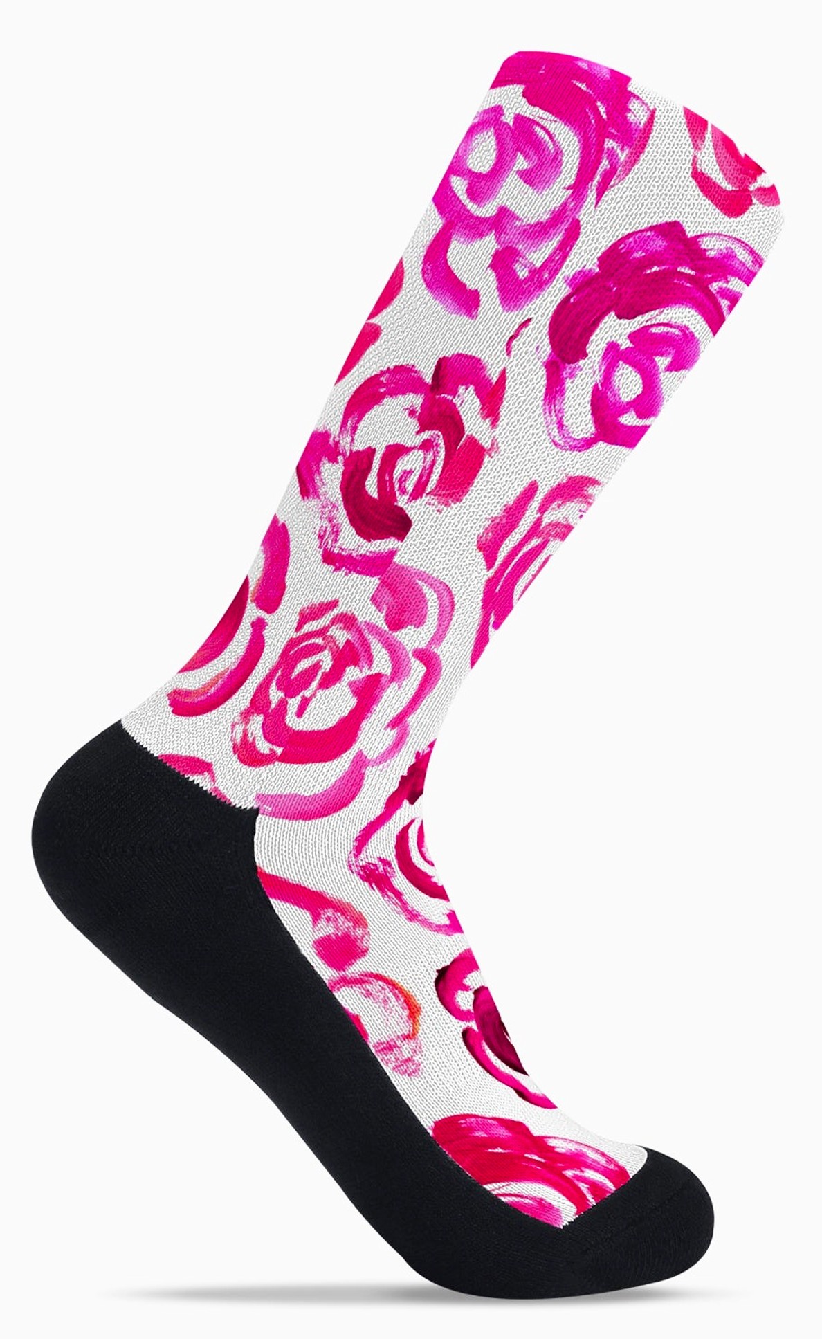 Pink flower socks | Unisex dark&nbsp;pink flower blossom sports socks for women and men&nbsp;| Cute art socks | High performance sports socks |&nbsp; Cool socks for guys | Unique socks for men | Best socks for sweaty feet | Moisture wicking socks for running | Cute workout socks for women | Sweat wicking gym socks | Anti-blister sports socks | Novelty running socks | Seamless toe athletic socks