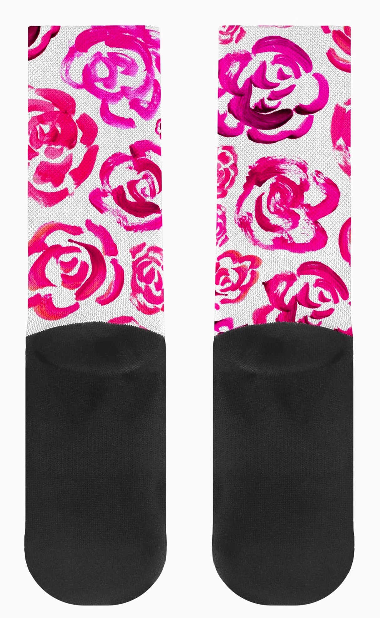 Pink flower socks | Unisex dark&nbsp;pink flower blossom sports socks for women and men&nbsp;| Cute art socks | High performance sports socks |&nbsp; Cool socks for guys | Unique socks for men | Best socks for sweaty feet | Moisture wicking socks for running | Cute workout socks for women | Sweat wicking gym socks | Anti-blister sports socks | Novelty running socks | Seamless toe athletic socks