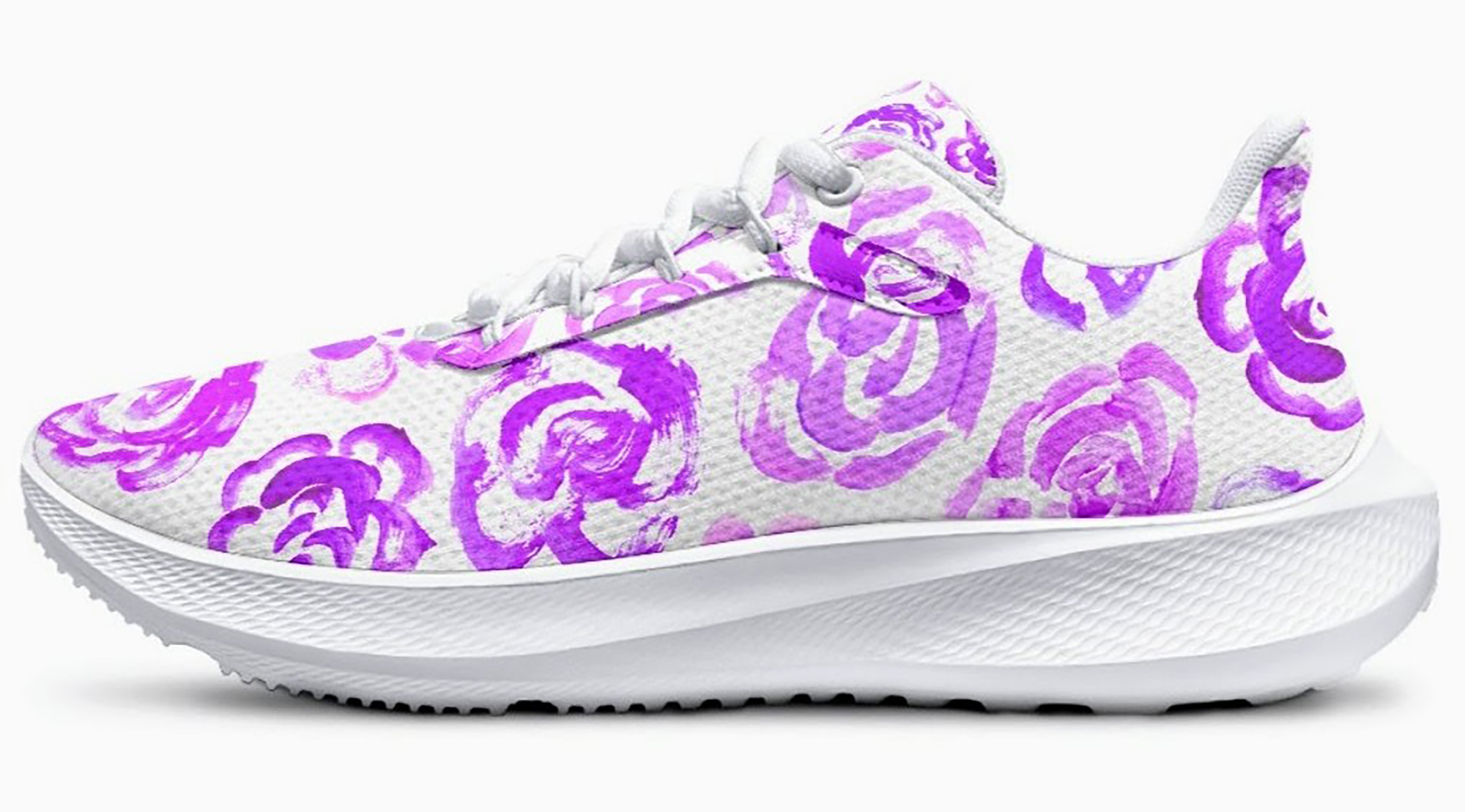 Light purple flower shoes | Art sneakers | Unisex running shoes with light purple flower blossoms. Women's & men's lightweight sports shoes.  Floral print running shoes | Floral sneakers | Boho patterned shoes | Cute trainers&nbsp;| Flower sneakers | Gym trainers, tennis shoes & walking shoes by Mia Mai Art