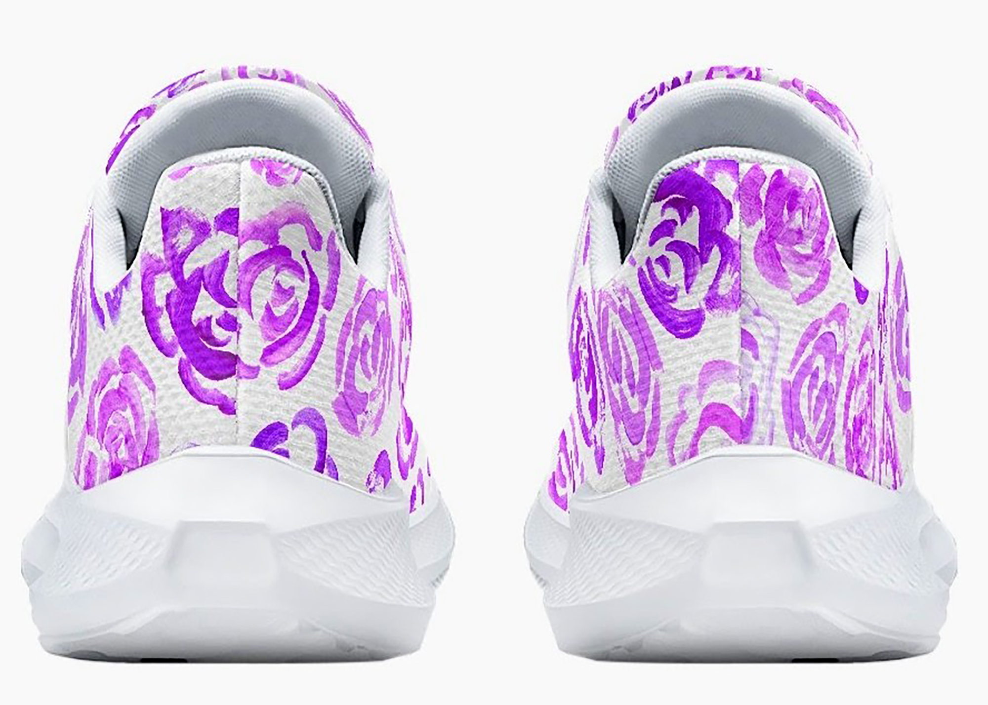 Light purple flower shoes | Art sneakers | Unisex running shoes with light purple flower blossoms. Women's & men's lightweight sports shoes.  Floral print running shoes | Floral sneakers | Boho patterned shoes | Cute trainers&nbsp;| Flower sneakers | Gym trainers, tennis shoes & walking shoes by Mia Mai Art