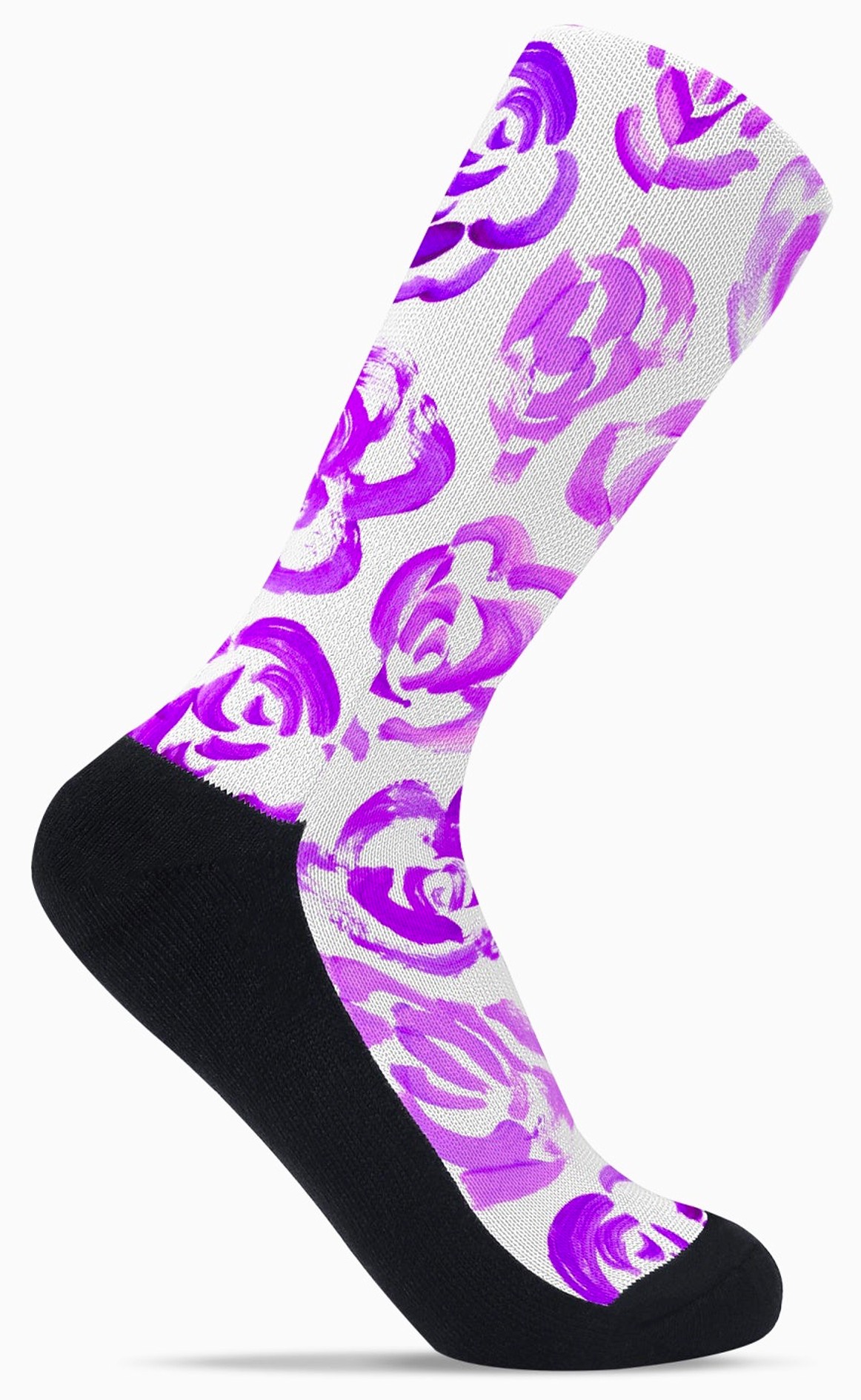 Purple flower socks | Unisex light purple flower blossom sports socks for women and men | Cute art socks | High performance sports socks | Cool socks for guys | Unique socks for men | Best socks for sweaty feet | Moisture wicking socks for running | Cute workout socks for women | Sweat wicking gym socks | Anti-blister sports socks | Novelty running socks | Seamless toe athletic socks