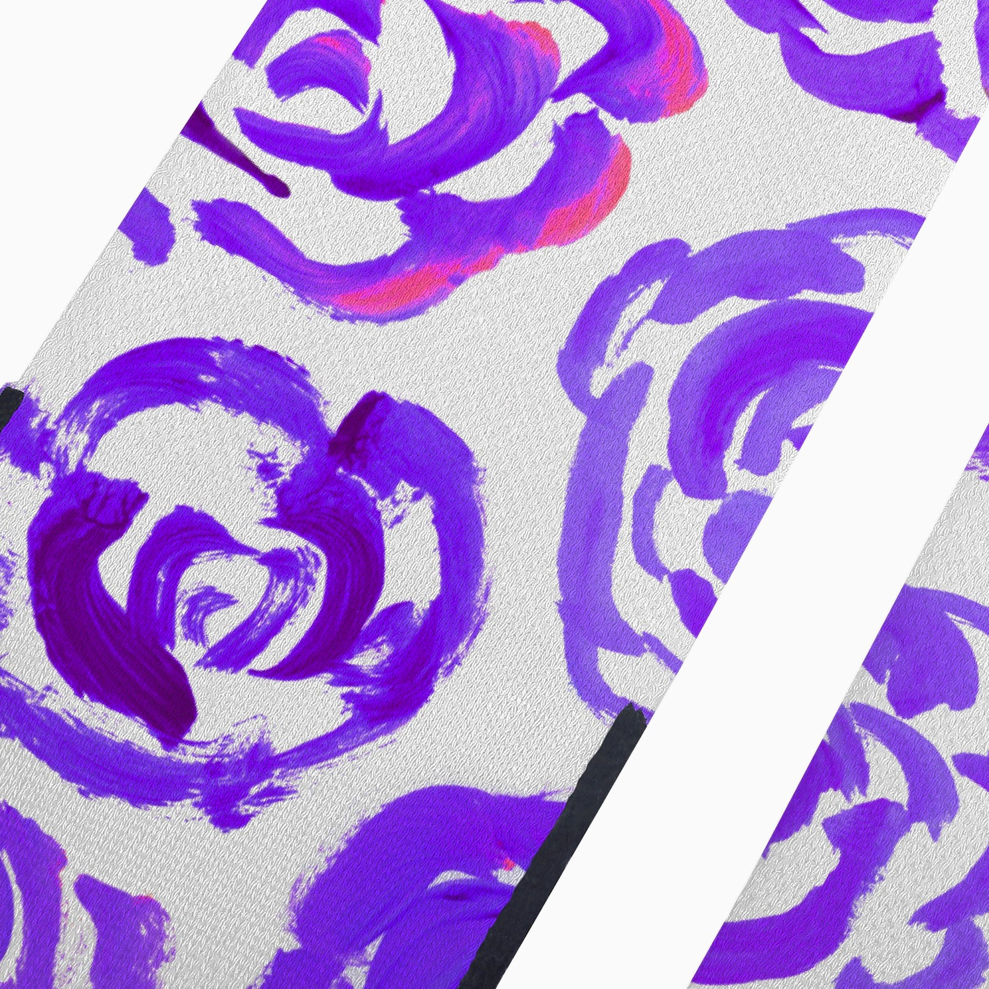 Purple flower socks | Unisex dark purple flower blossom sports socks for women and men&nbsp;| Cute art socks | High performance sports socks |&nbsp; Cool socks for guys | Unique socks for men | Best socks for sweaty feet | Moisture wicking socks for running | Cute workout socks for women | Sweat wicking gym socks | Anti-blister sports socks | Novelty running socks | Seamless toe athletic socks