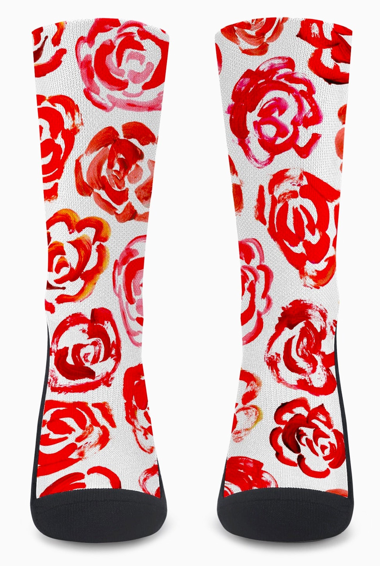 Red flower socks | Unisex red flower blossom sports socks for women and men&nbsp;| Cute art socks | Cool socks for guys | Unique socks for men | Best socks for sweaty feet | Moisture wicking socks for running | Cute workout socks for women | Sweat wicking gym socks | High performance sports socks | Anti-blister sports socks | Novelty running socks | Seamless toe athletic socks