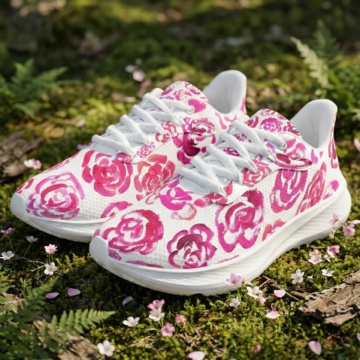 nike running shoes flowers