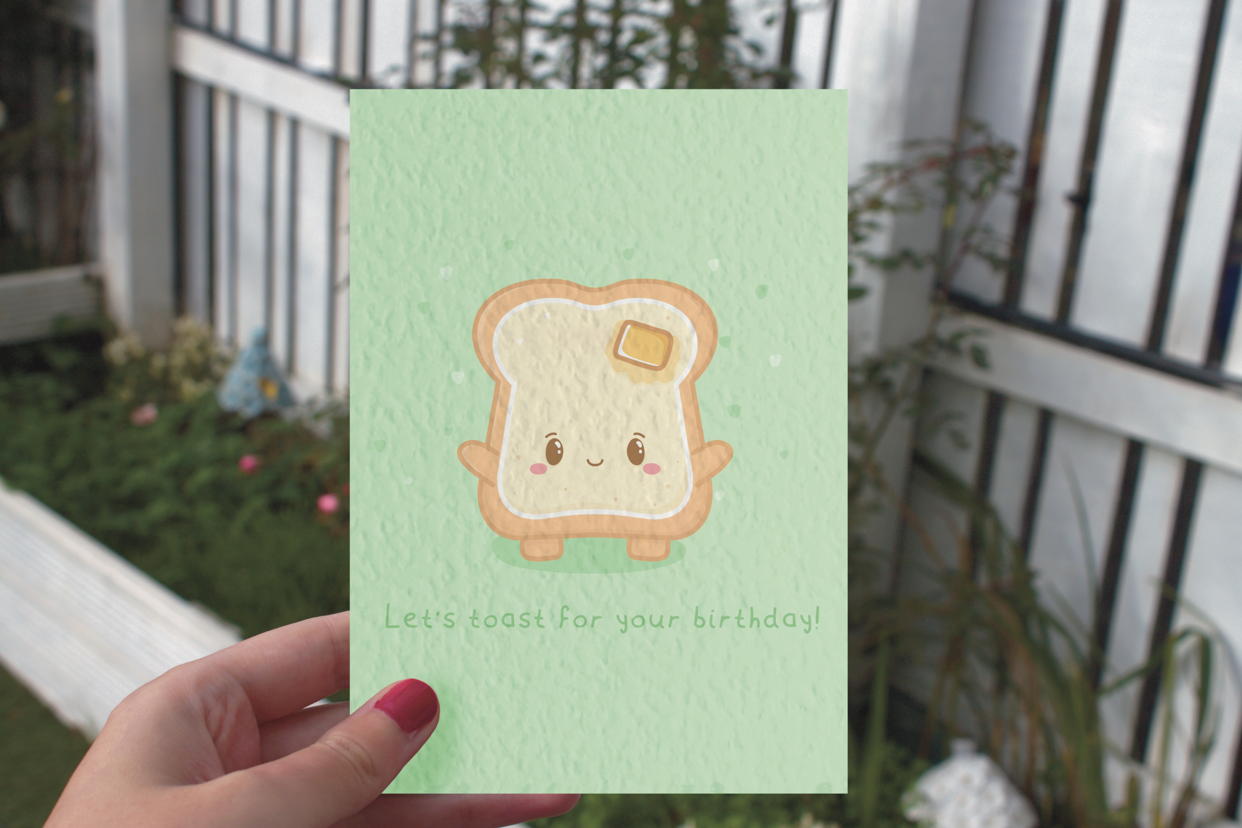 Let's Toast for your birthday, Birthday card