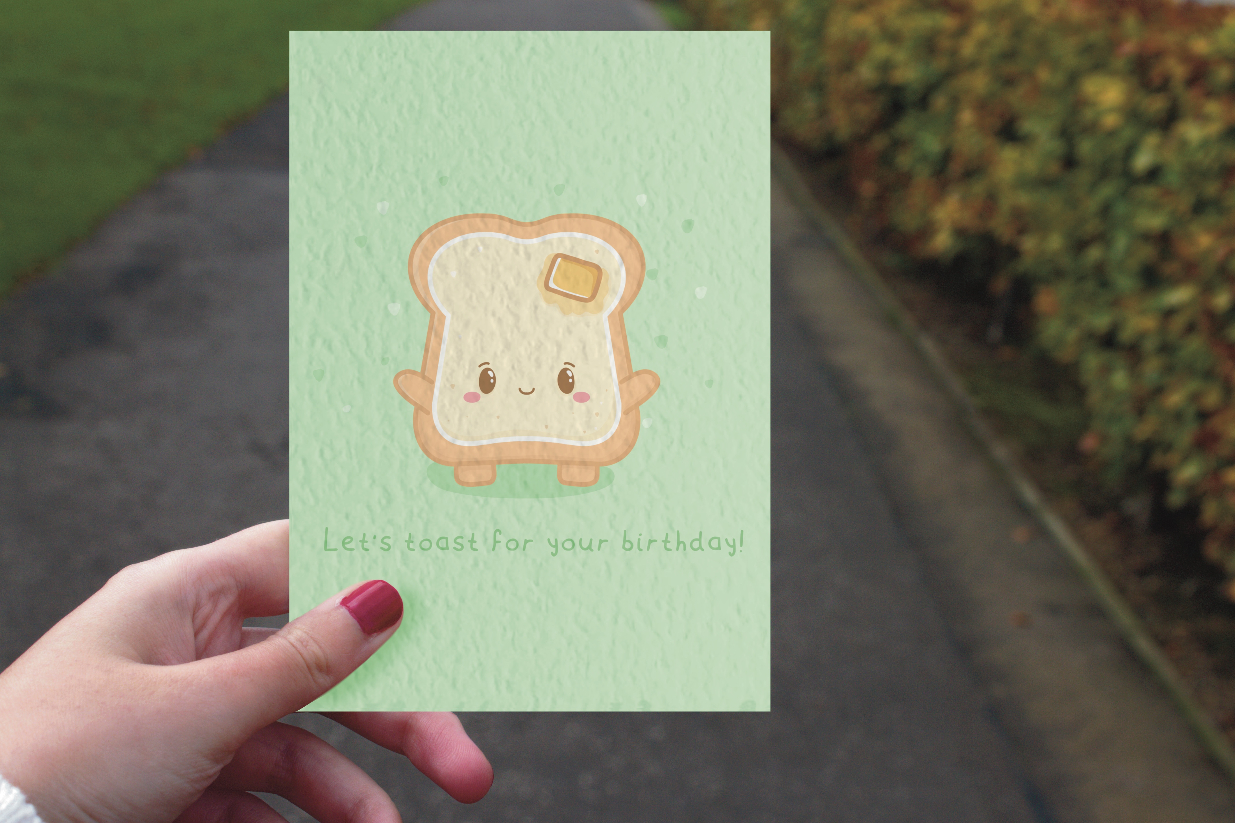 Let's Toast for your birthday, Birthday card