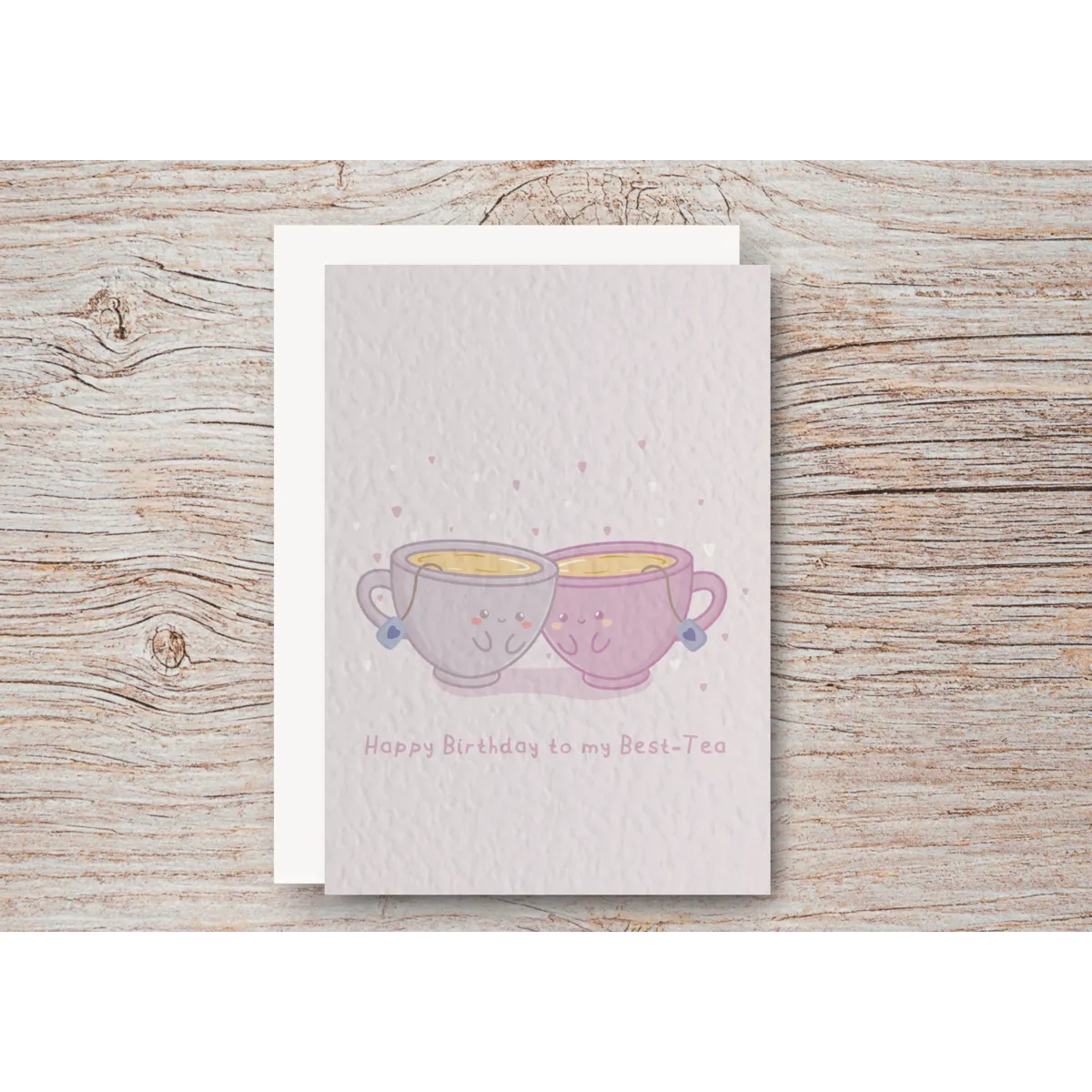 Best-Tea birthday card, Recycled card