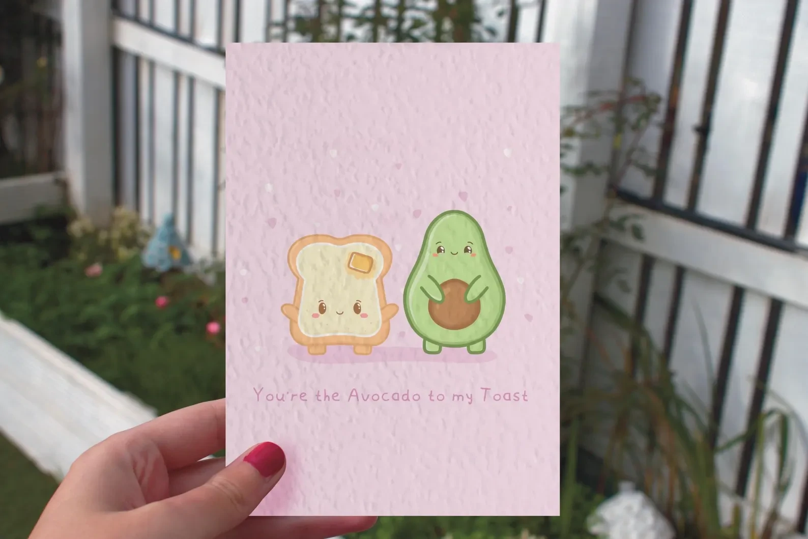 You're the Avocado to my toast, Greeting card, anniversary card, friendship card