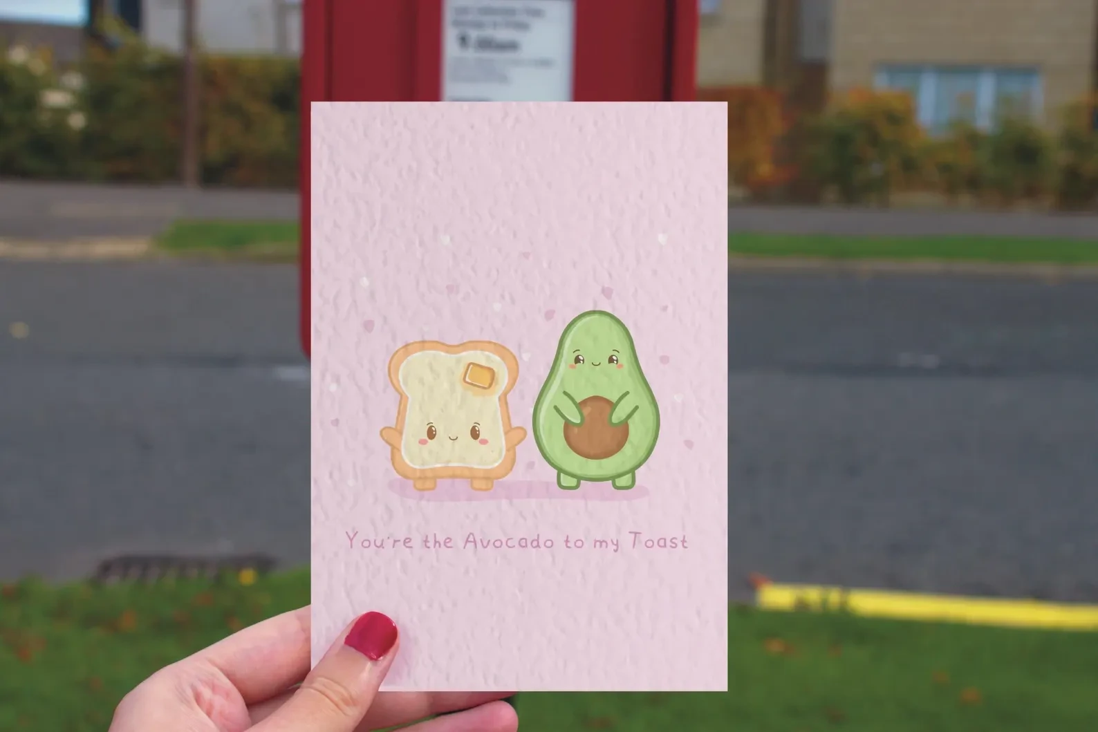 You're the Avocado to my toast, Greeting card, anniversary card, friendship card