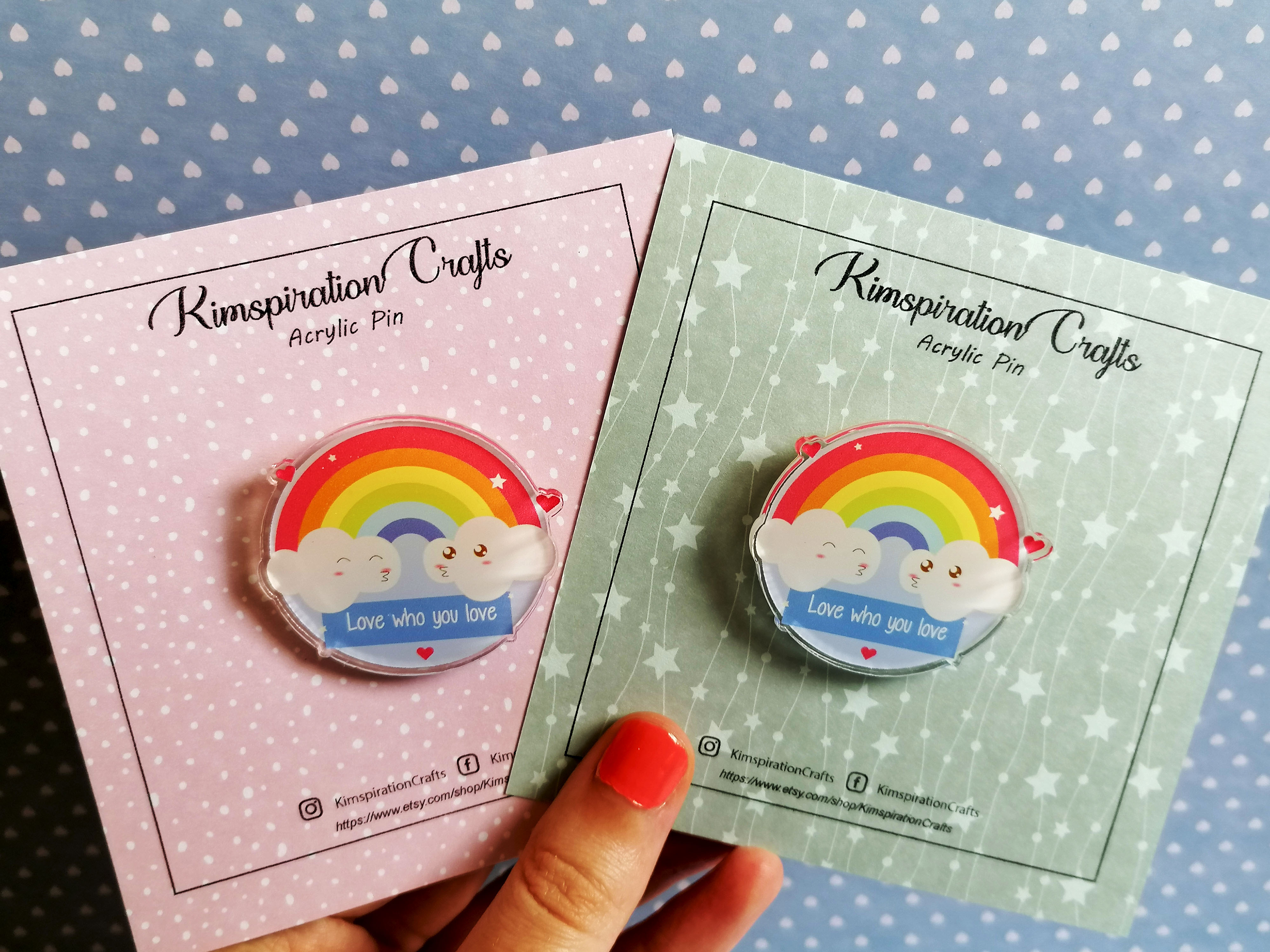 LGBT Acrylic Pin, Love who you love