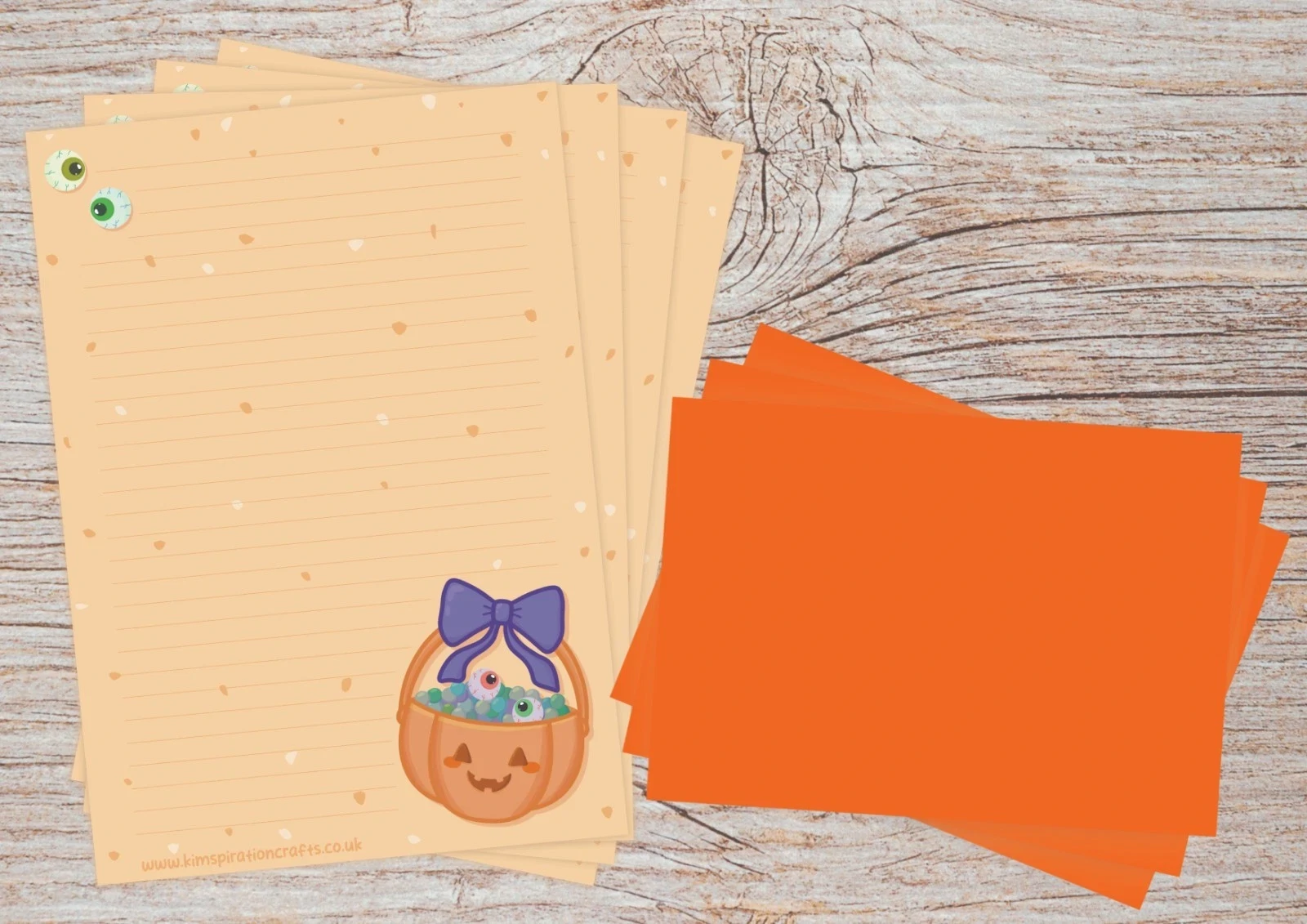 Cute and Creepy halloween letter writing set