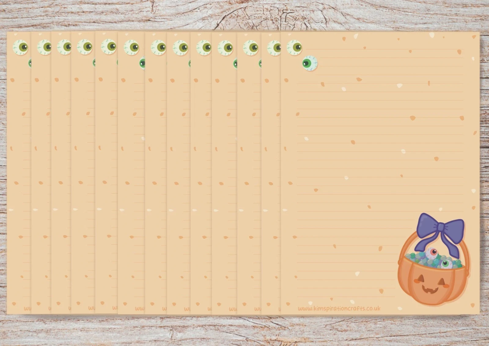 Cute and Creepy halloween letter writing set