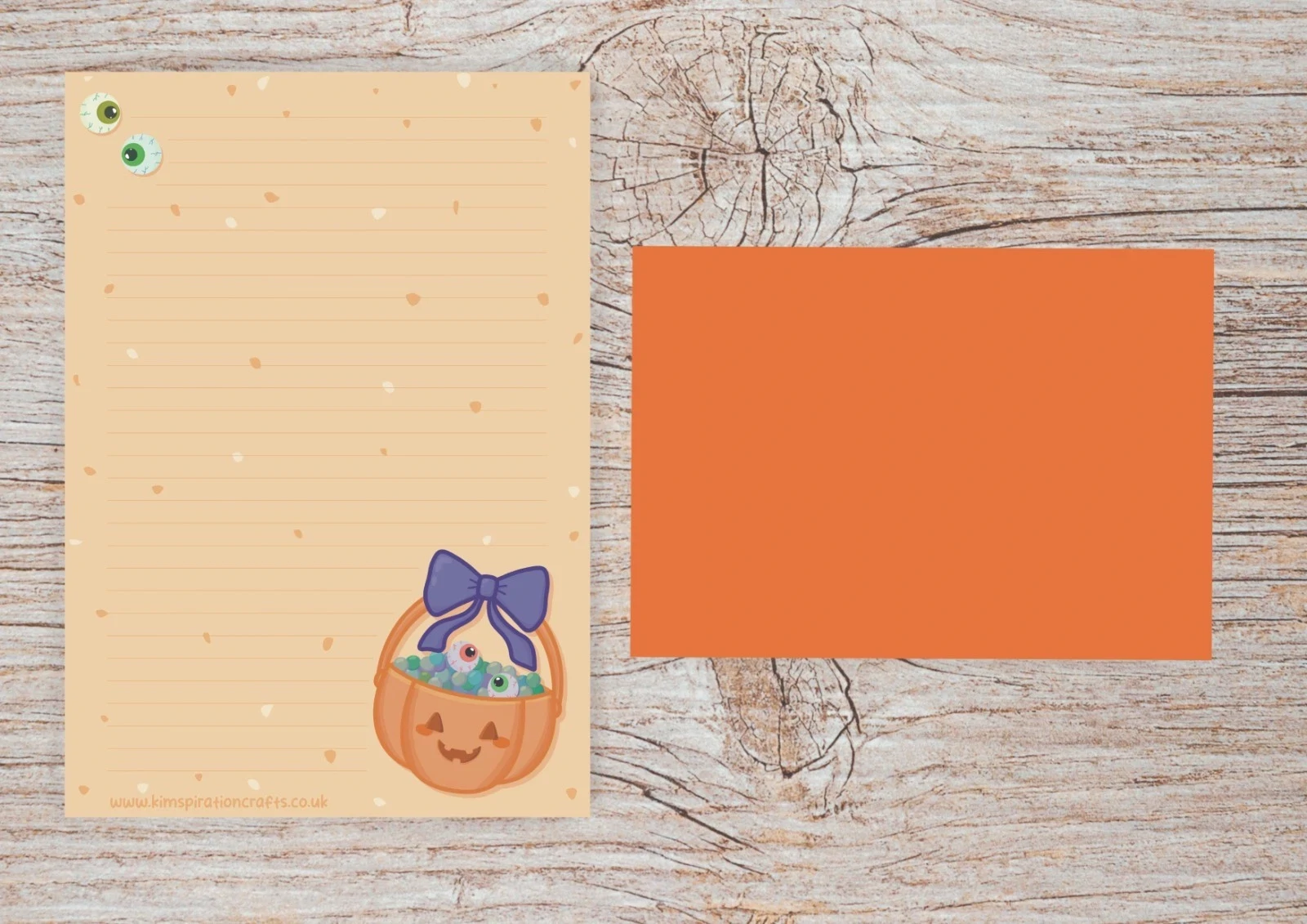 Cute and Creepy halloween letter writing set