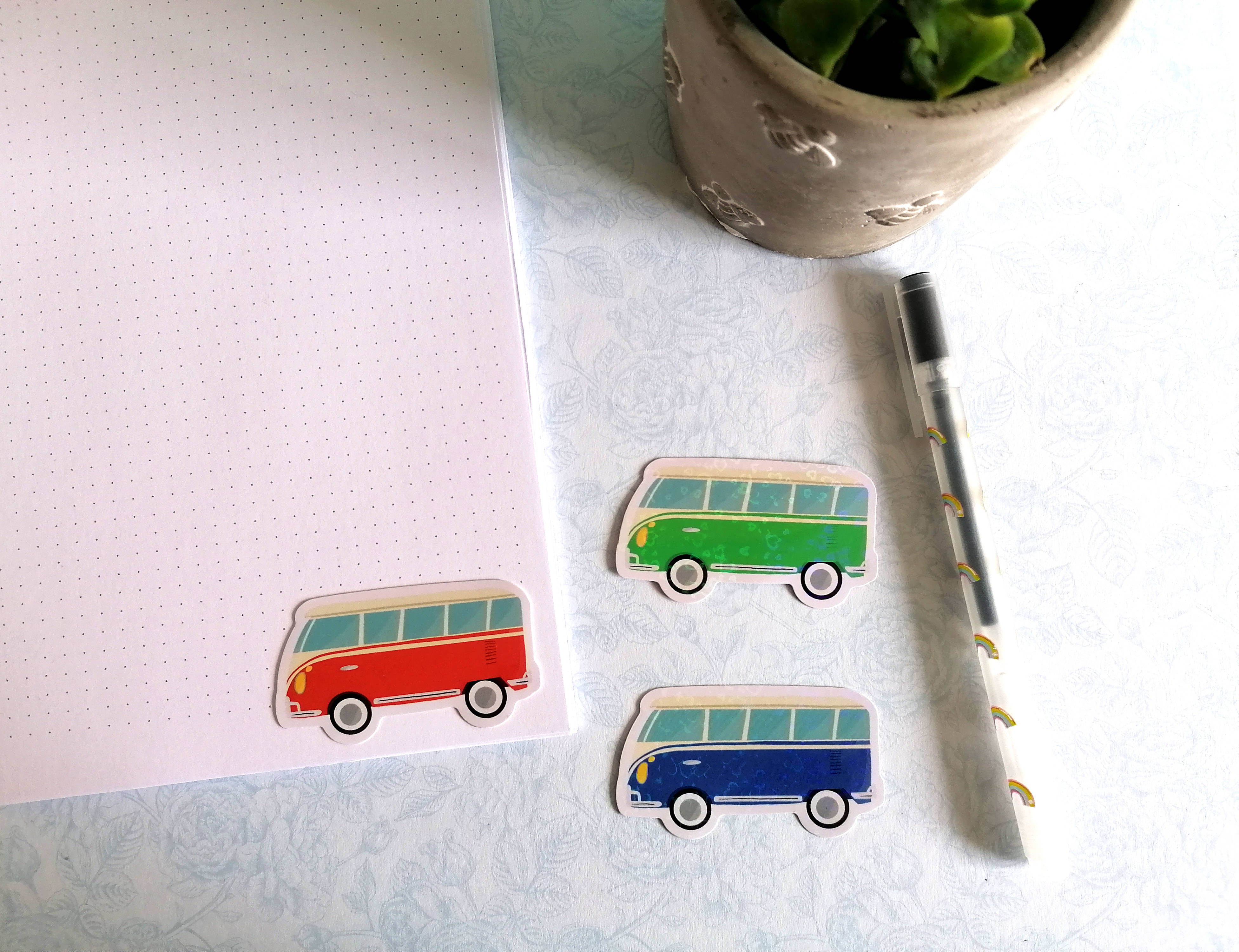 HOLOGRAPHIC Camper Van Sticker pack