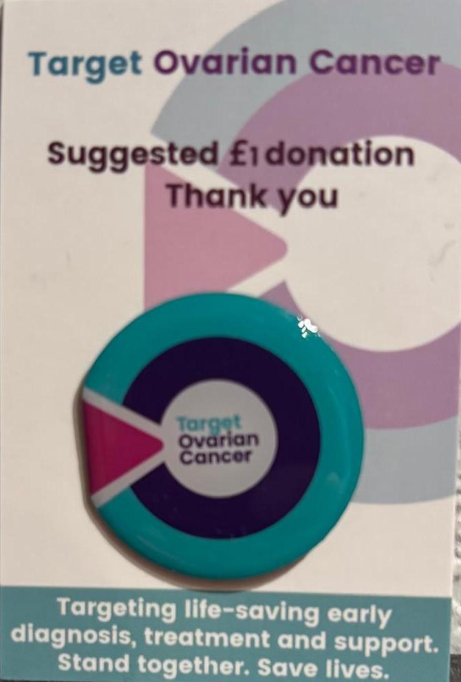 Target Ovarian Cancer Pin Badge