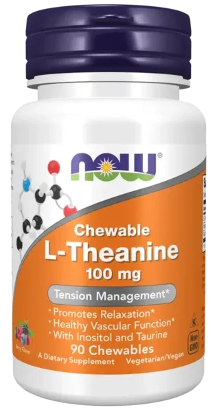 NOW Foods L-Theanine 100mg Chewables details and features