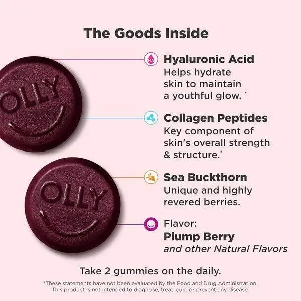 OLLY Glowing Skin Collagen Gummies close-up