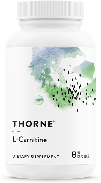 Thorne Research L-Carnitine 330mg, Energy & Heart Support, 60 Vegan Capsules