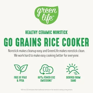 GreenLife Digital Rice Cooker in use