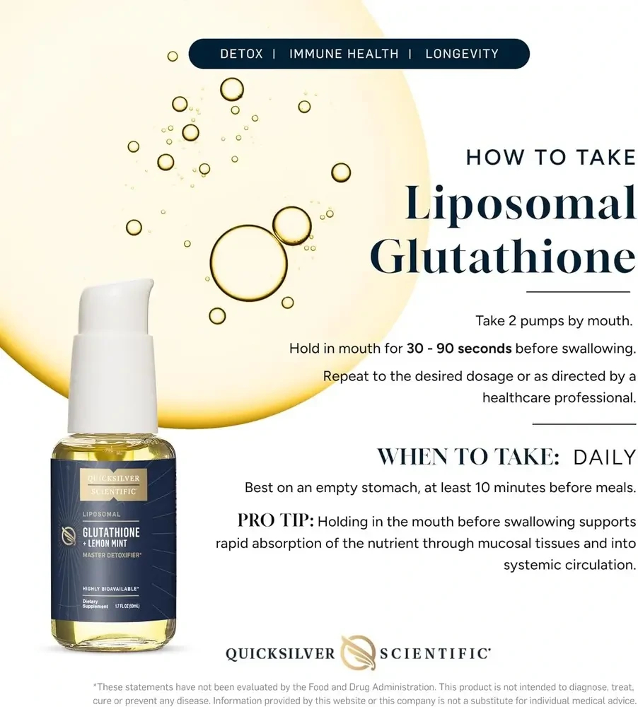 Liposomal Glutathione Lemon Mint bottle close-up