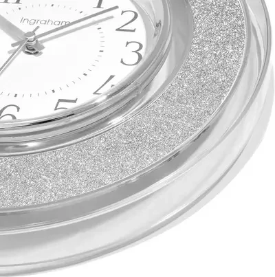 Westclox 12-inch Silver Glitter Wall Clock in use