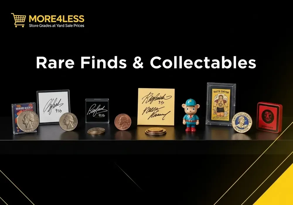 A display of unique collectibles and rare finds, showcasing items that spark curiosity and nostalgia.