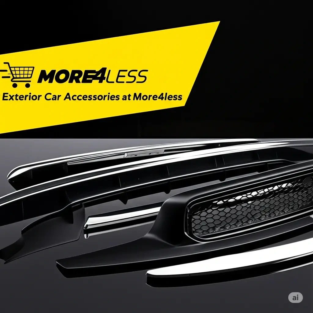 A collection of stylish exterior car accessories like spoilers and trim