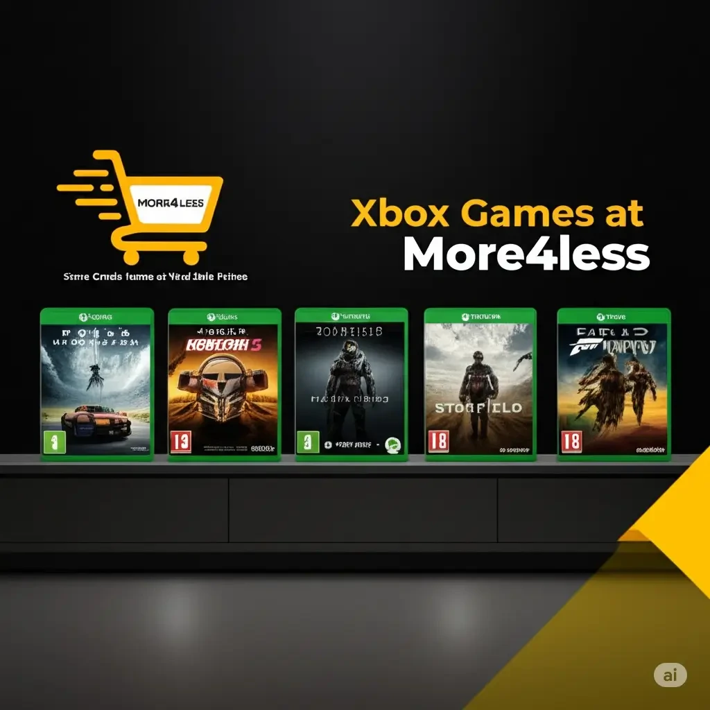 A collection of popular Xbox Series X, Series S, and Xbox One game cases