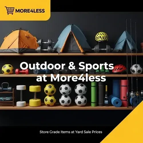 Outdoor & Sports gear including camping equipment and fitness accessories