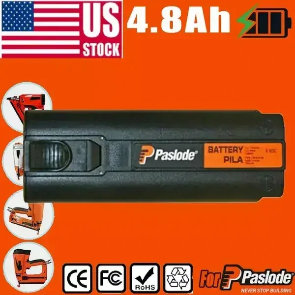 Paslode 6V Ni-Cd Battery 404717 powering cordless nailer