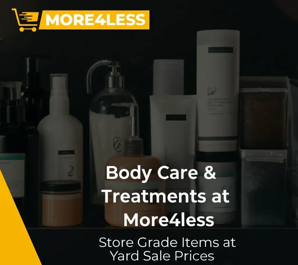 A collection of premium body care products from More4less
