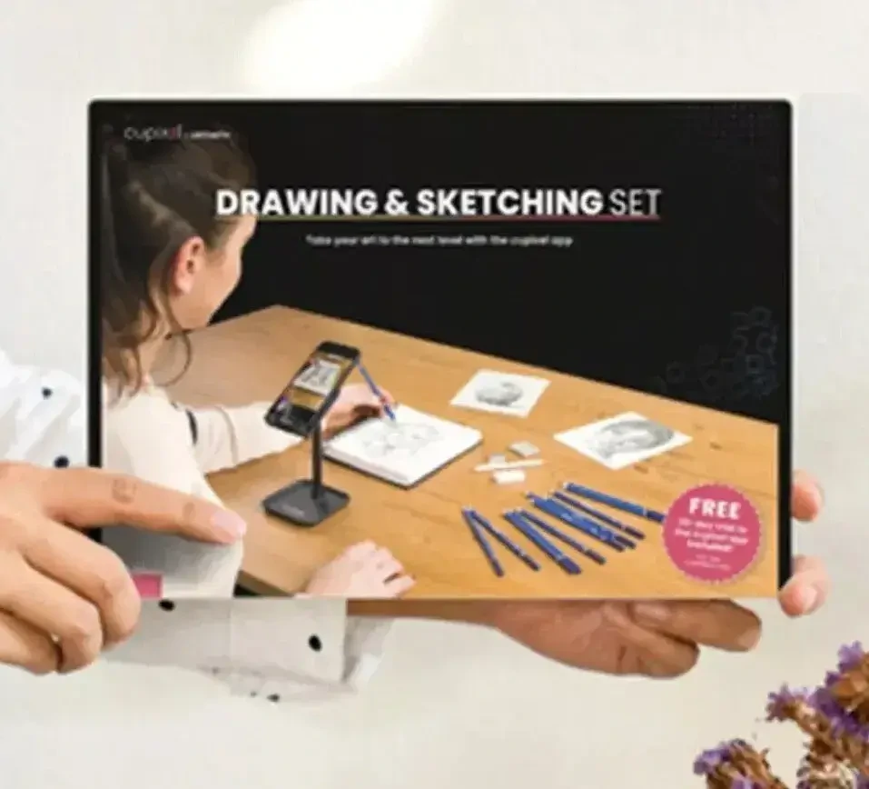 Cupixel Artsmith drawing and sketching set with pencils, paper, and tools