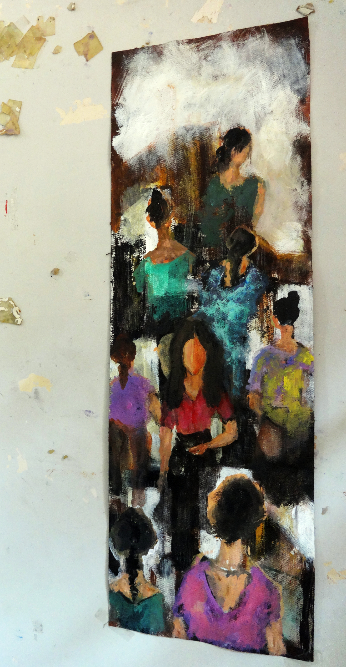 Females Semi Abstract Acrylic Diptych Painting