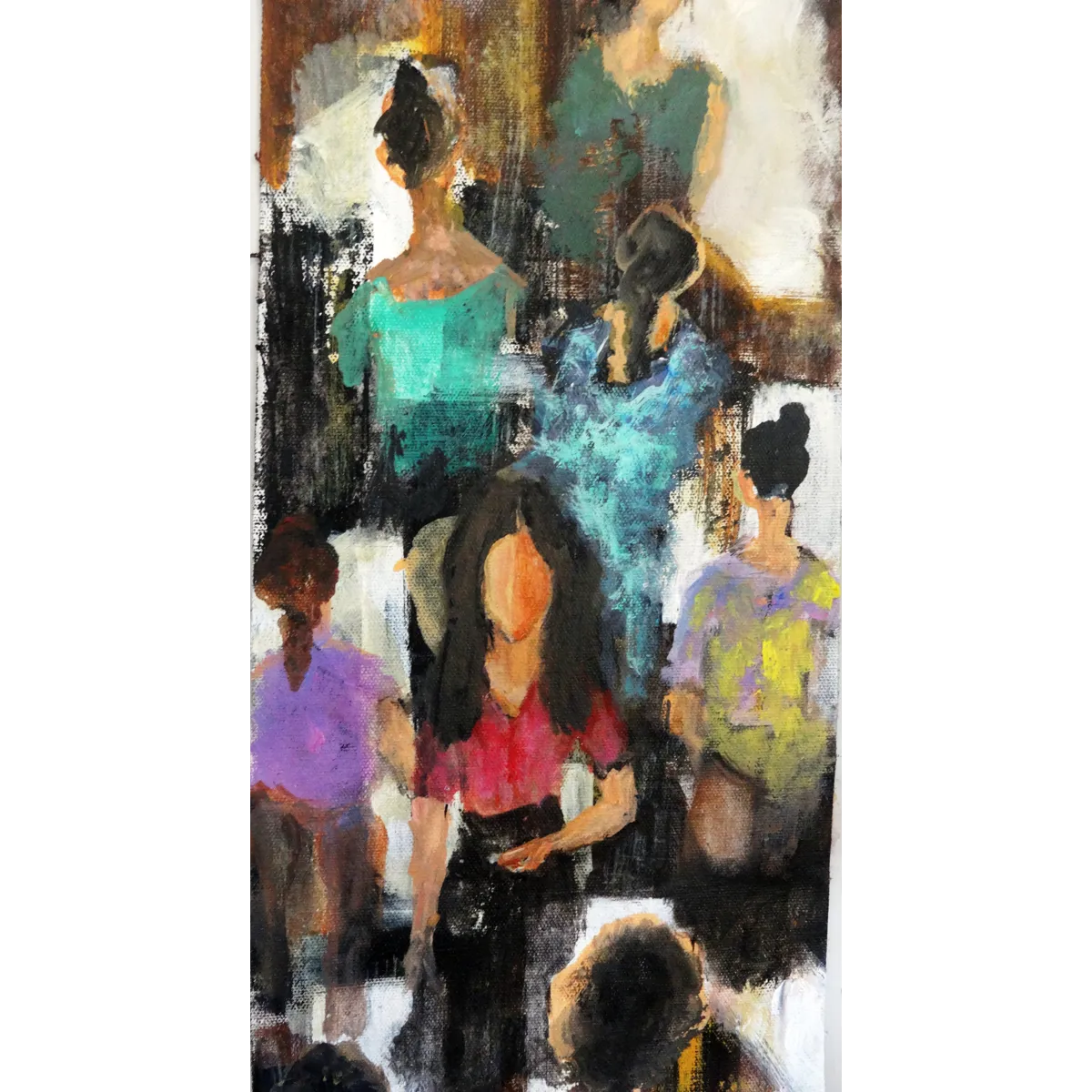 Females Semi Abstract Acrylic Diptych Painting