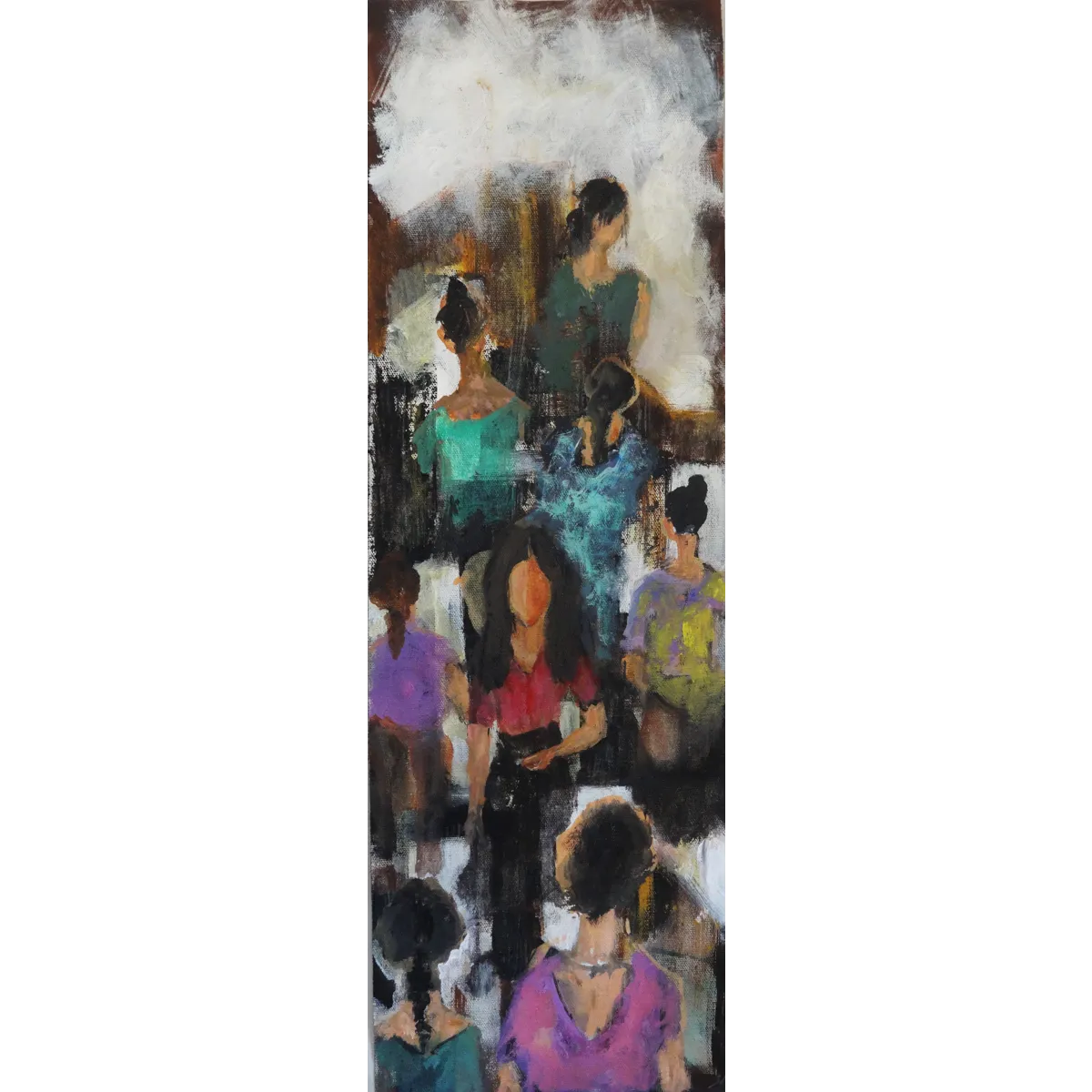 Females Semi Abstract Acrylic Diptych Painting