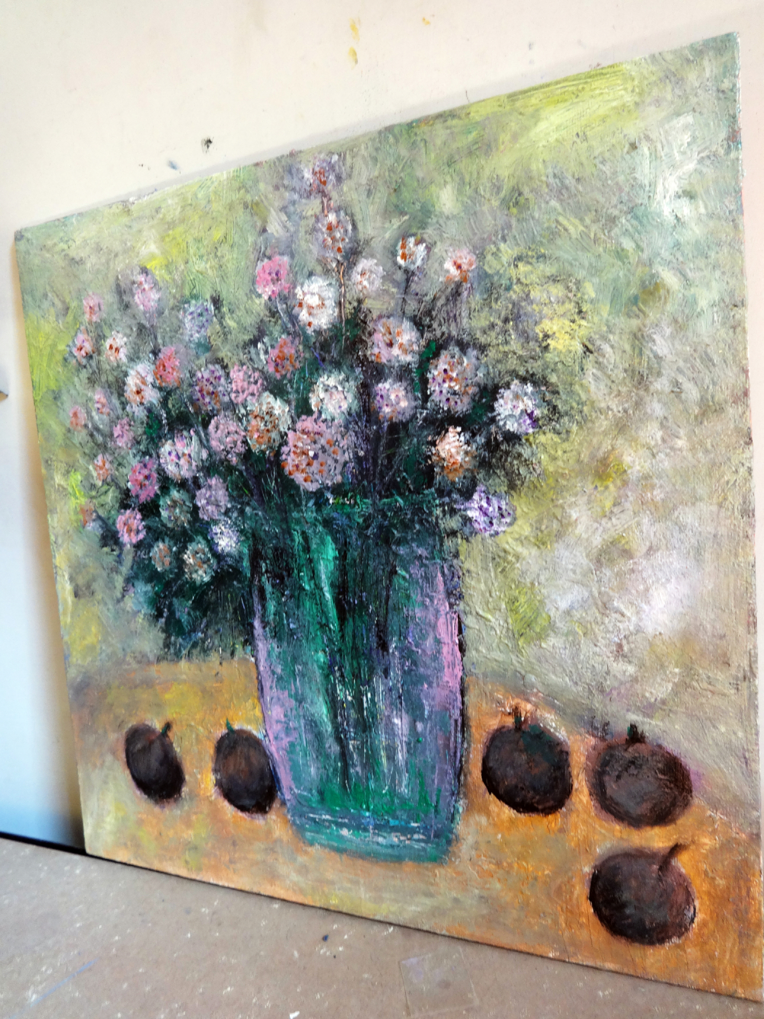 Bloom and Sapodilla Still Life Oil Painting