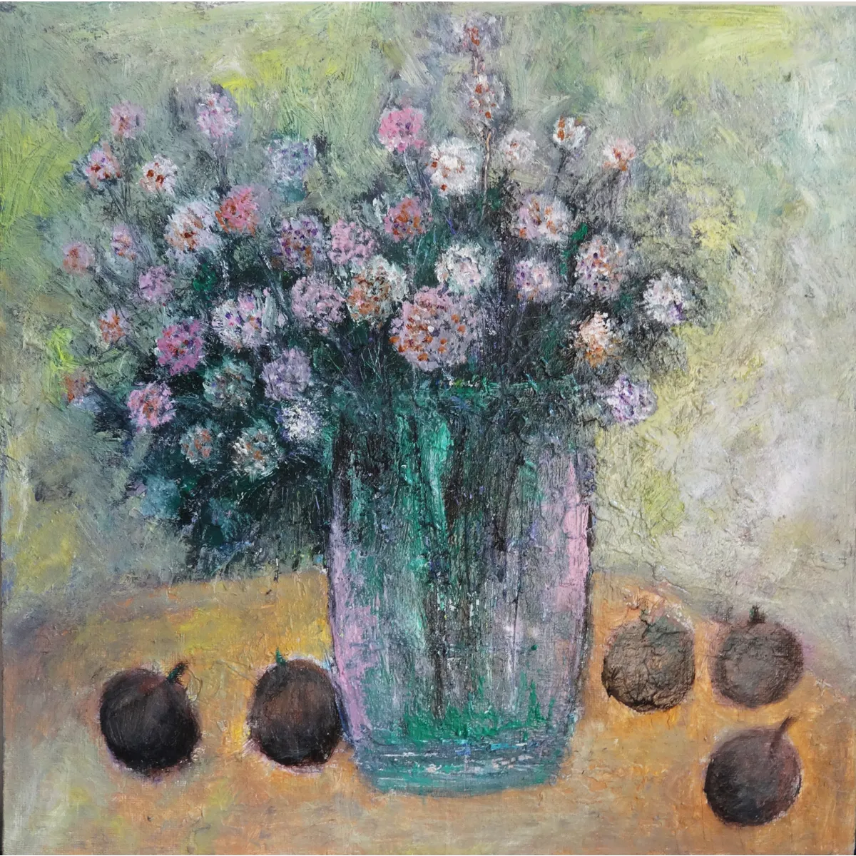 Bloom and Sapodilla Still Life Oil Painting