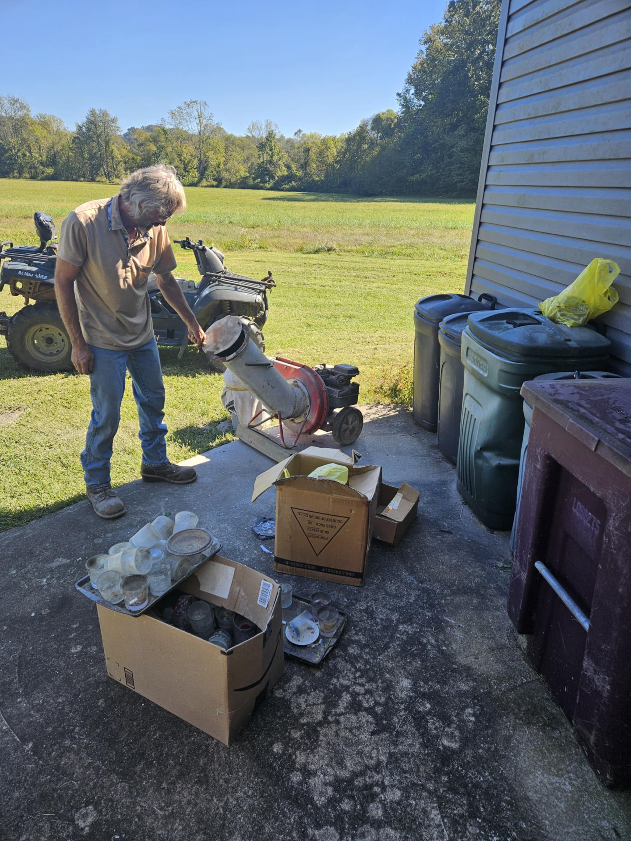 One of Shane's homemade machines