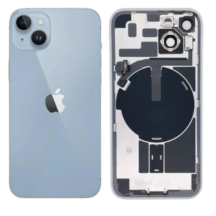 Original iPhone 14 Glass Battery Back Cover with Flash Bracket + Wireless Charging Module by Appleproductsfix.com